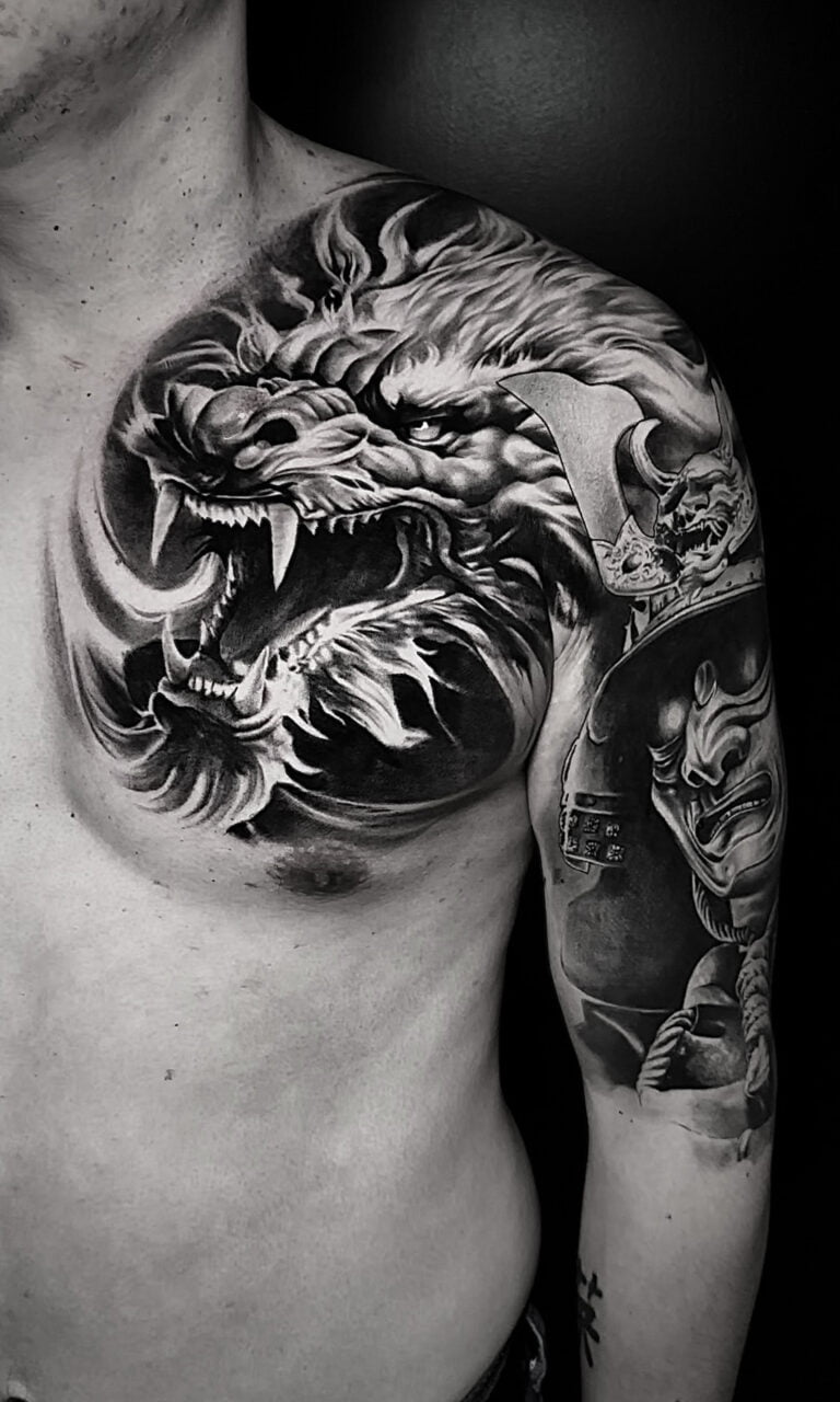 Black and grey tattoo