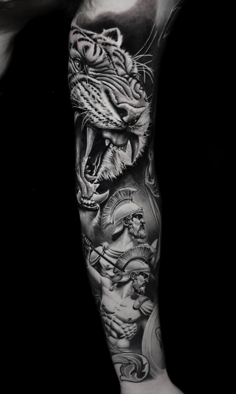 Black and grey tattoo