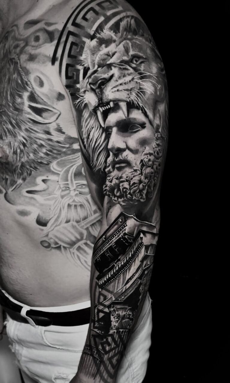 Black and grey tattoo