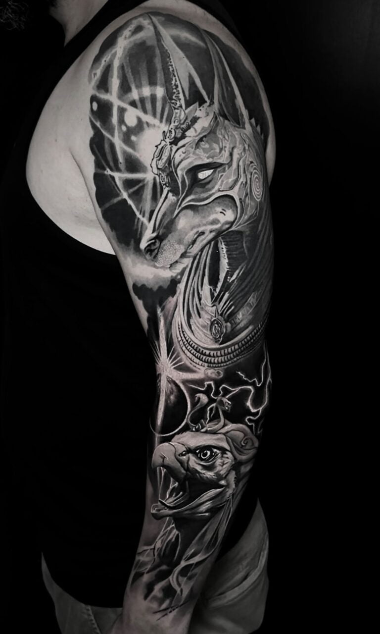 Black and grey tattoo