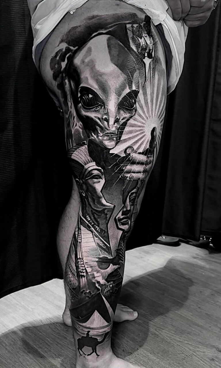 Black and grey tattoo